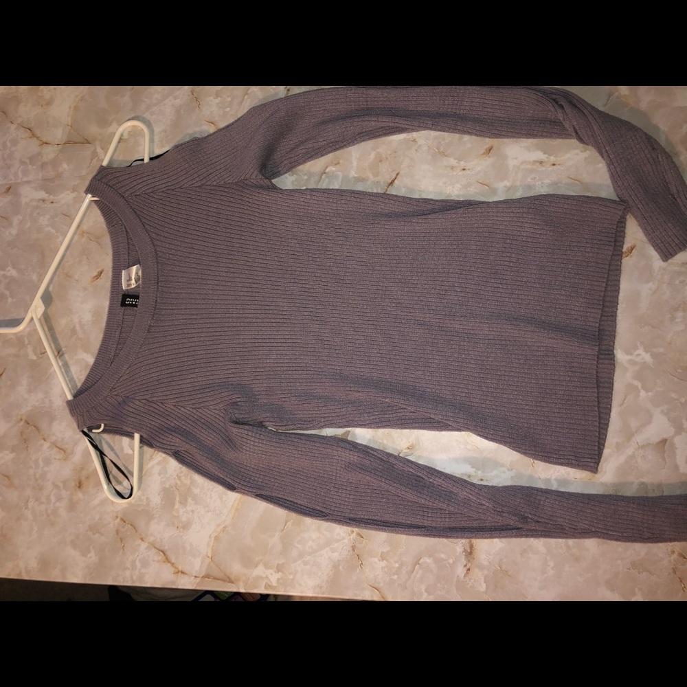 Purple Sweater with Arm Cutouts